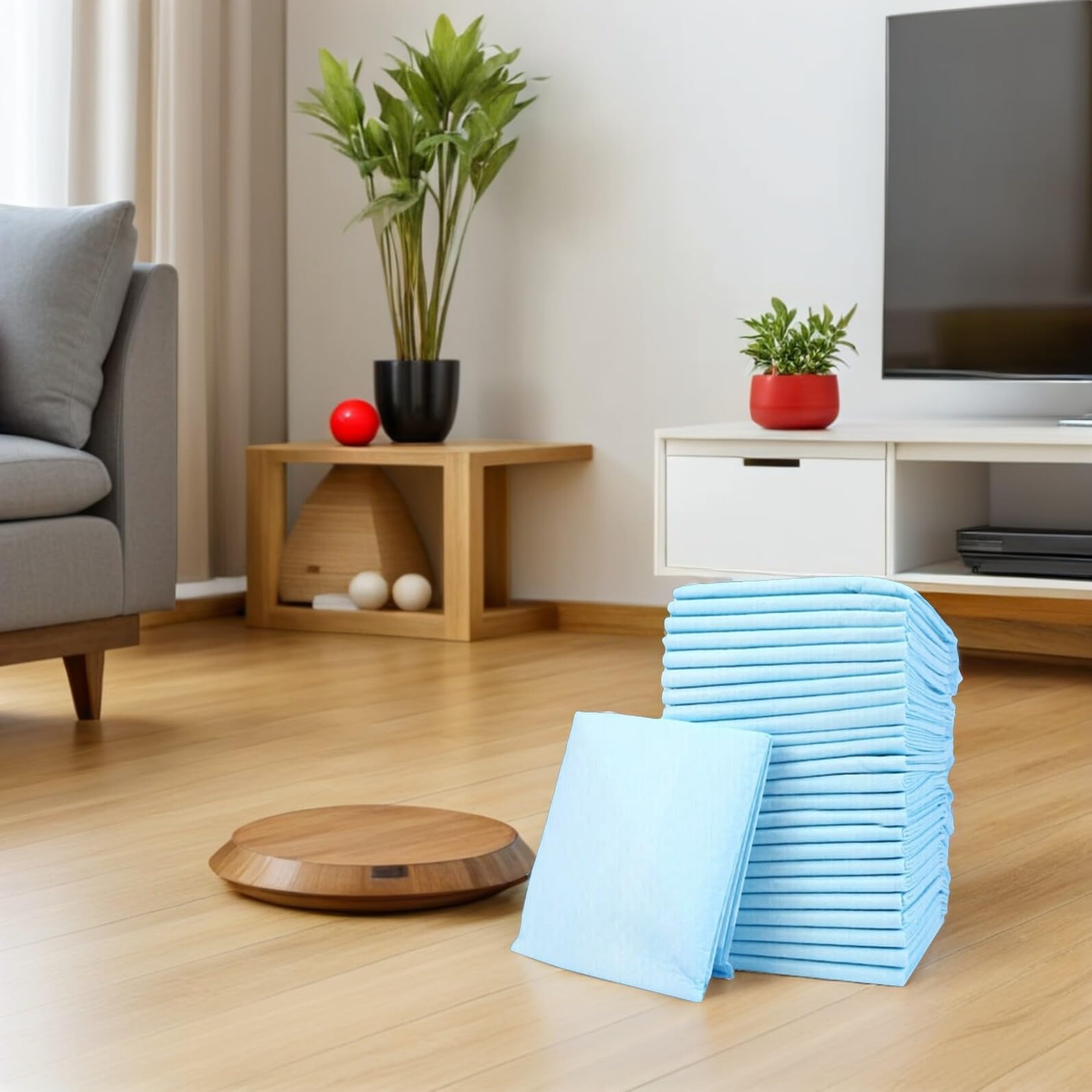 Tapis de Propreté pour Chiens Jetables Épaissi, 50 Pièces, Double Couche
