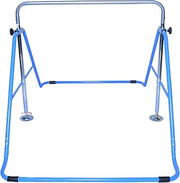 JungleKids Expandable Gymnastics Bar Junior Training Kip Bar Adjustable Height Jungle Gym Children Folding Training Monkey Bars Child Gym Climb Tower Playground Balance Bar for Kids Gymnasts