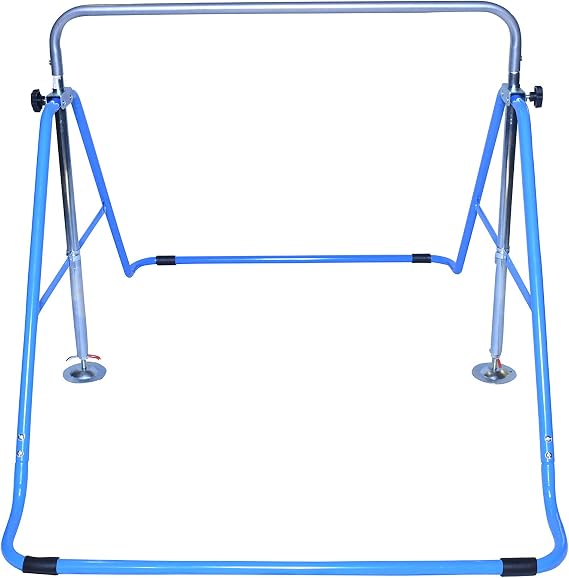 JungleKids Expandable Gymnastics Bar Junior Training Kip Bar Adjustable Height Jungle Gym Children Folding Training Monkey Bars Child Gym Climb Tower Playground Balance Bar for Kids Gymnasts