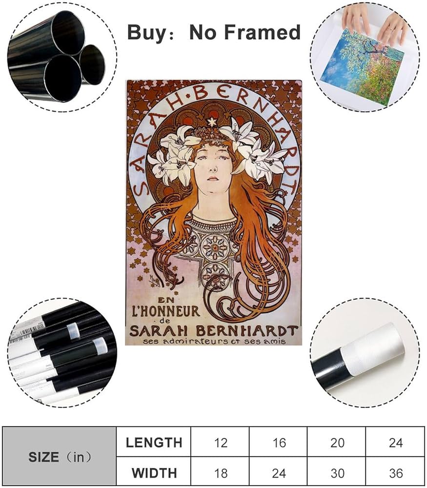 保証書あり Alphonse Mucha サラ・ベルナール