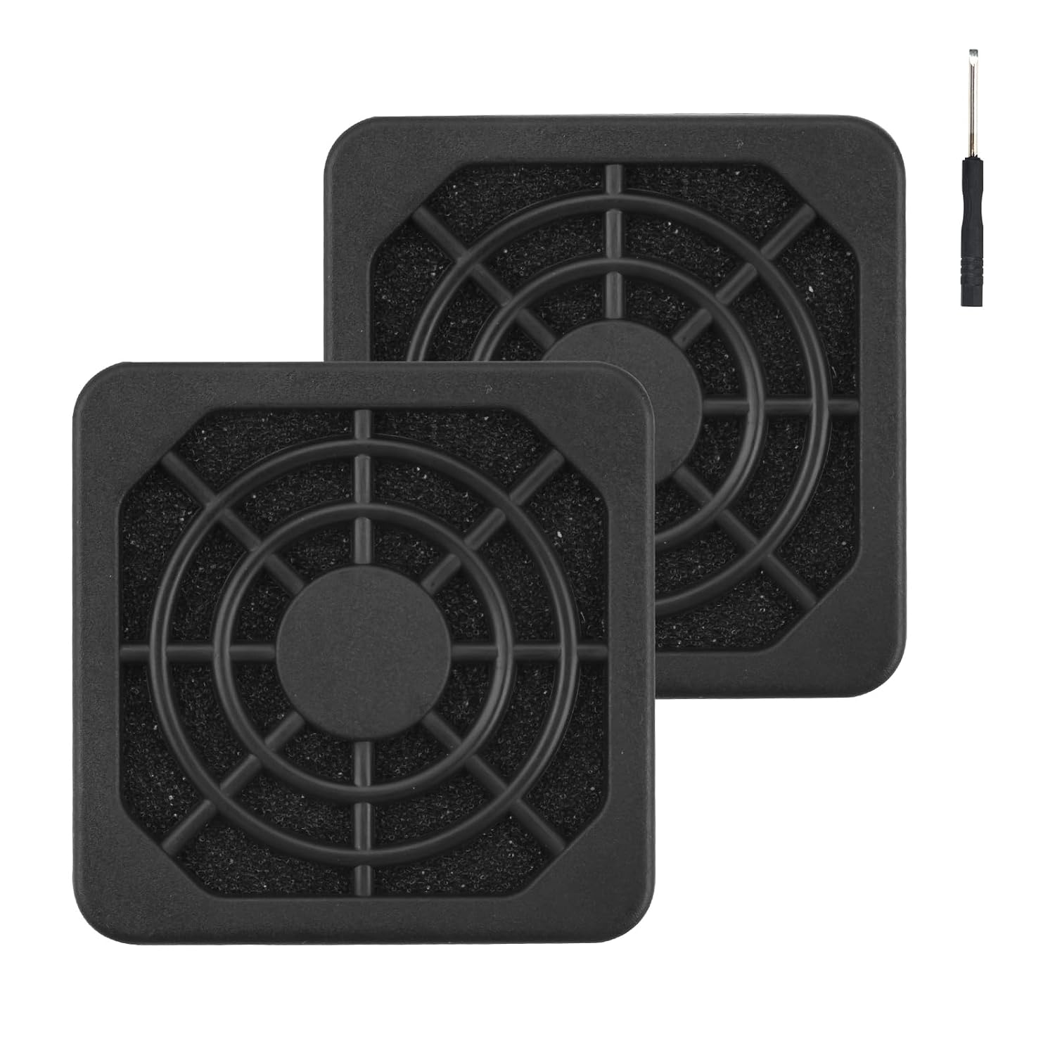 [2 Pack] ELUTENG 40mm Fan Filter Dustproof Cover USB Cooling Ventilator Plastic Grill 40 * 40mm USB Fan Blower Mesh Kit Compatible for DIY 4cm Computer Case Fan Dirt Filtering