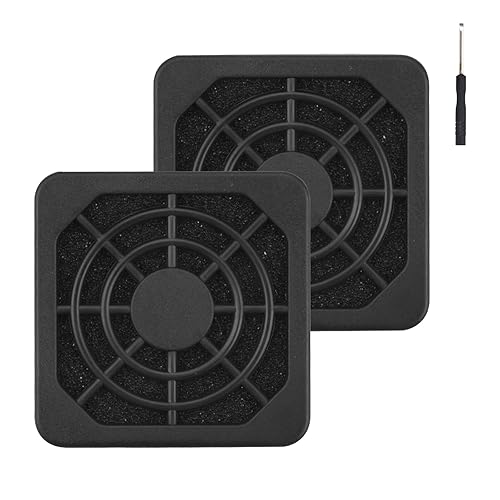 Miniatura 9 de ELUTENG Filtro de ventilador de 4.724 in, paquete de 2 protectores de soplador IP40 a prueba de polvo ABS para computadora, cubierta de malla