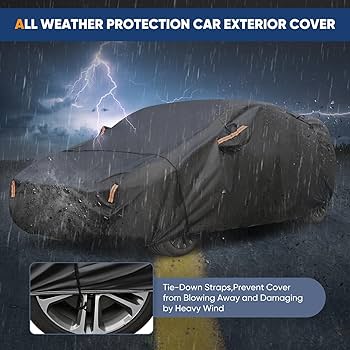 Car Cover Outdoor Waterproof 9 Layer Car Cover Breathable Waterproof Layers Outdoor Indoor Fleece Lining Fic Car Covers - Foto 9