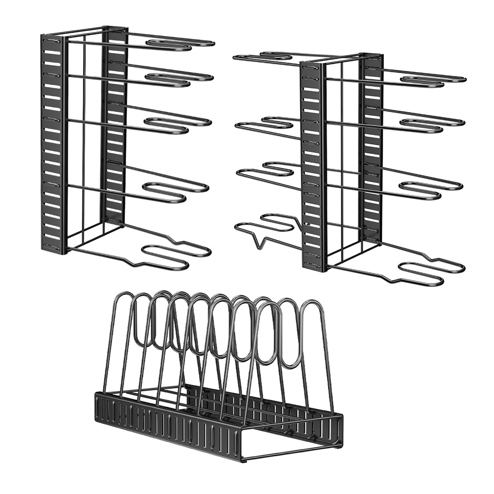 Organizadores de estantes para de Cocina, Estante de Almacenamiento Extensible para Utensilios de Cocina, Tapas de sartenes, gabinete para Ahorrar Espacio, Estante para Platos