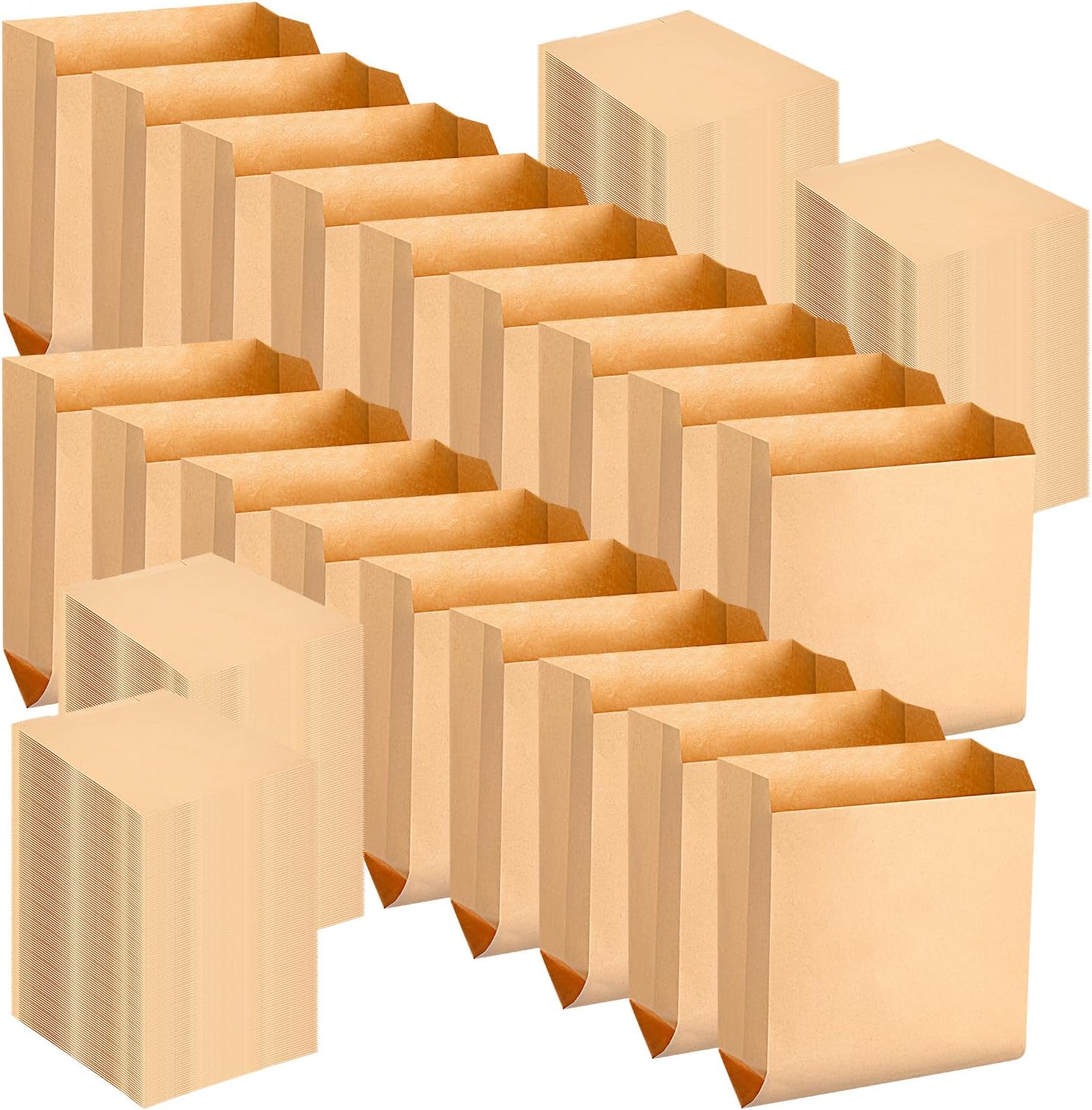 Thenshop 200 Pcs Waxed Kraft Feminine Hygiene Liner Bag, Business Restroom Bathroom Personal Dispensers 7.5 x 10" Waste Receptacle Paper Liners, Sanitary Napkin Disposal Bags, Kraft Bag