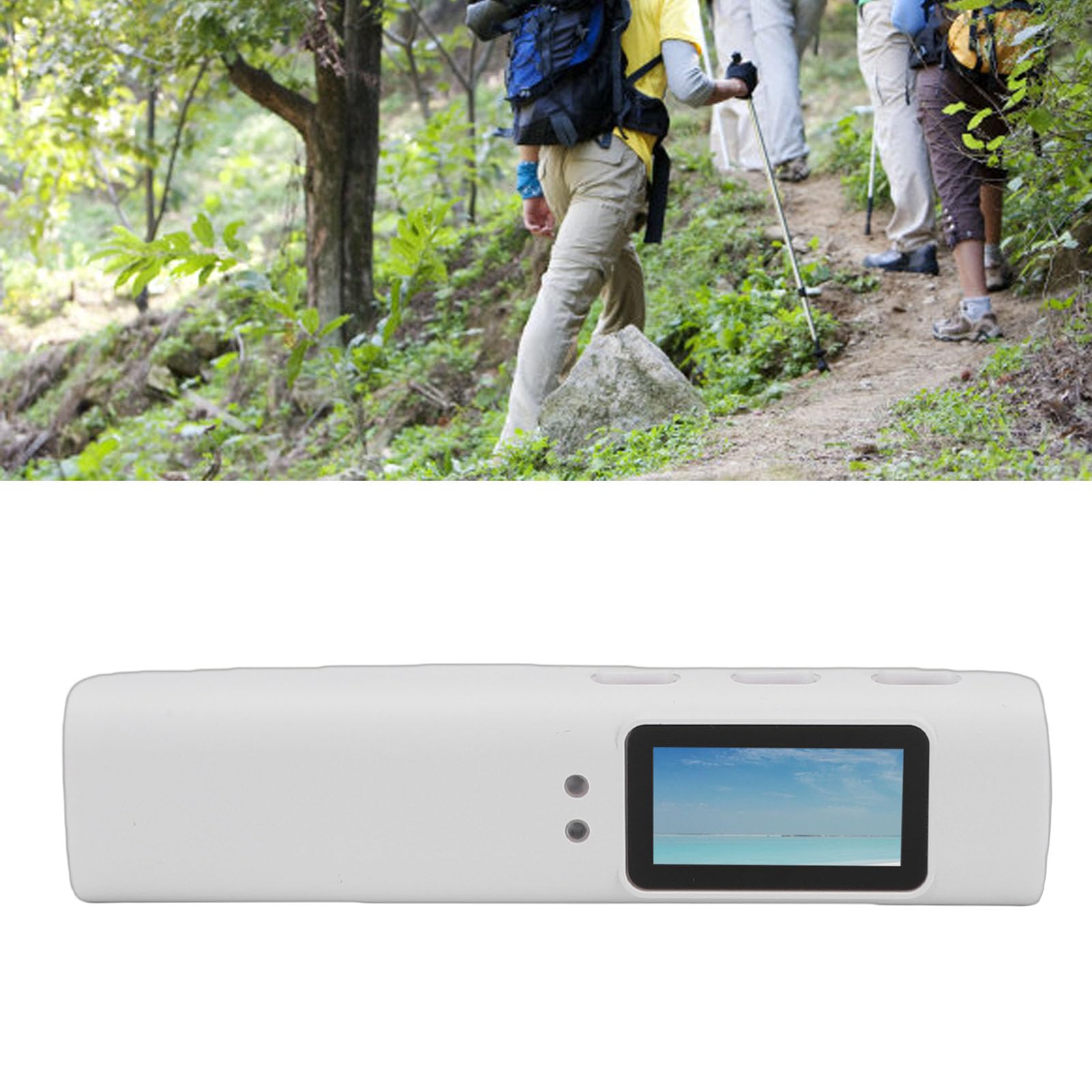 Topiky Occhiali Sportivi con Telecamera WiFi, HD 2.7K 30fps, Grandangolo 110°, Display da 0,96 Pollici, Registrazione FPV con Controllo Tramite App, Ideali per Lavoro, Passeggiate (WHITE)