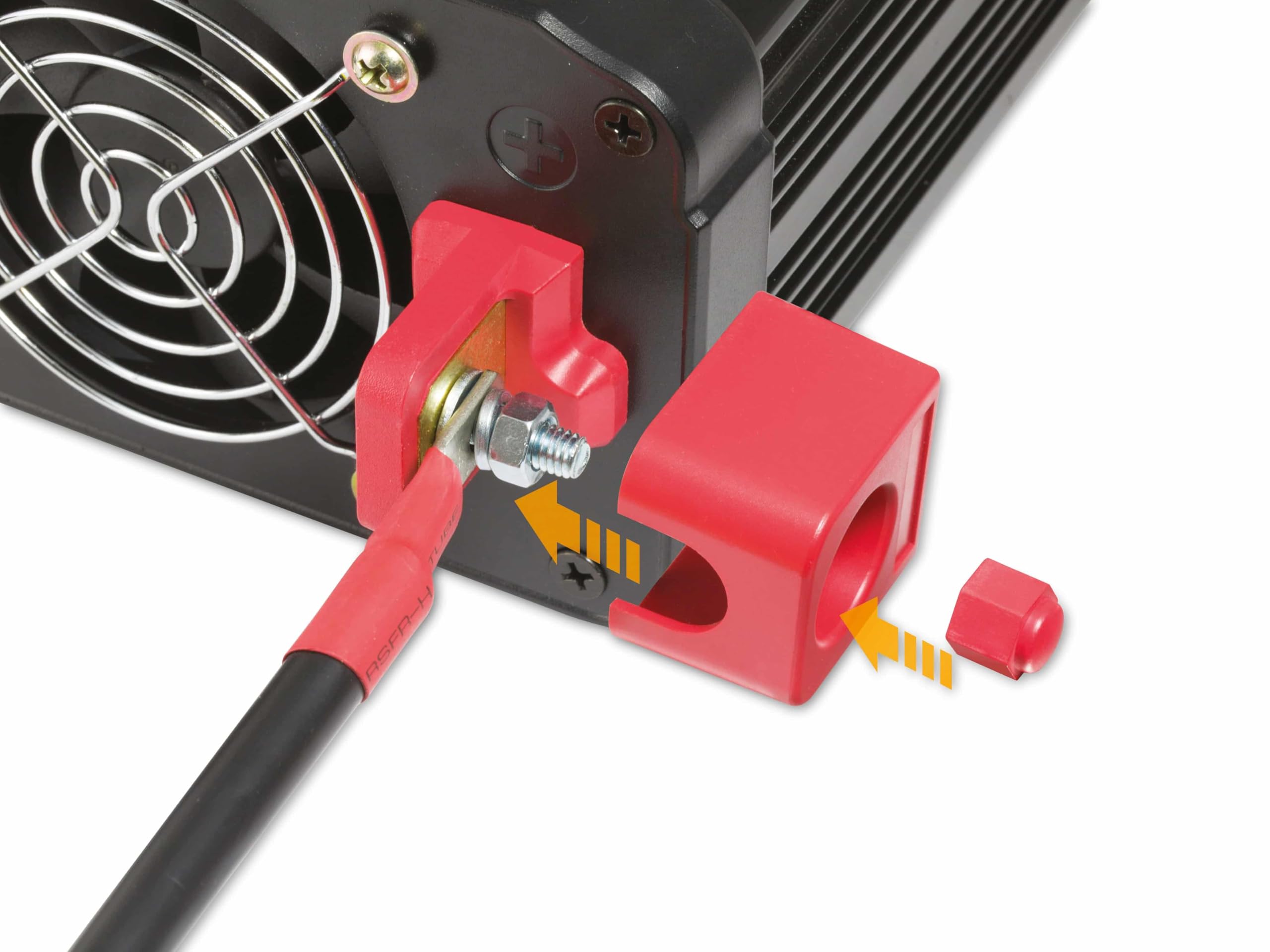 Technaxx Falownik samochodowy 12 V na 230 V – certyfikowany przez TÜV Rheinland inwerter samochodowy z 2 wtyczkami Schuko i 2 x portem USB – Power 1200 W / 2400 W (końcówka) – przetwornica napięcia