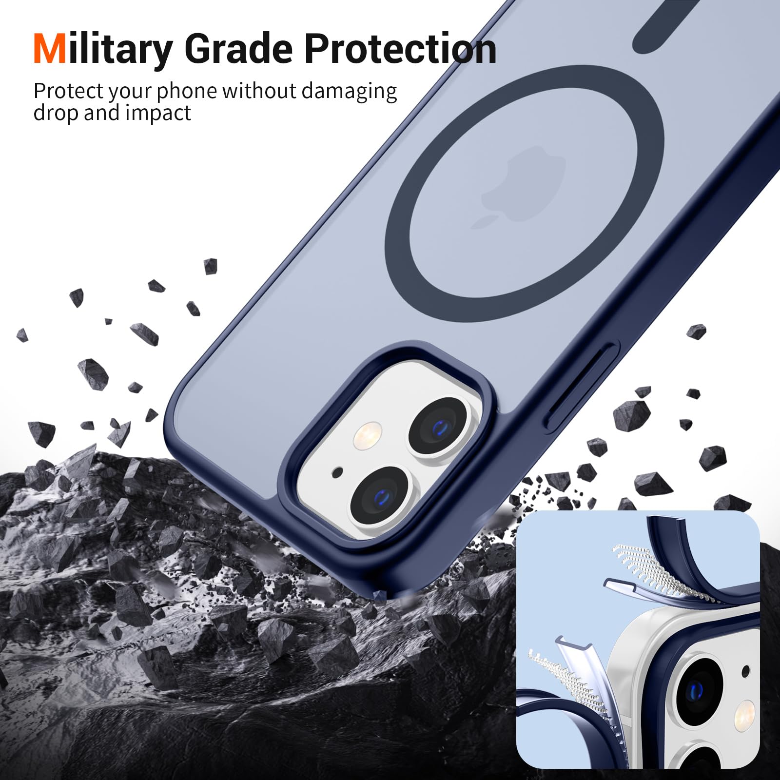 Amazon.co.jp: vnnink iPhone 12 ケース & iPhone 12 Pro ケース、磁気