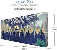 Vista 4 de MTG - Tapete de juego con bordes cosidos, alfombrillas MTG para MTG DTCG CCG RPG Trading Card de 24 x 14 pulgadas, alfombrillas de juego TCG