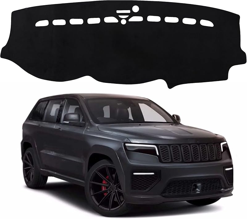 Capa para Painel sob Medida Jeep Grand Cherokee 2011–2021 em Flanela Preta Fannyc Antirreflexo e Encaixe Específico