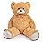 HollyHOME Giant Teddy Bear 4Ft Big Teddy Bear Stuffed Animal Birthday Valentines Day Plush Toy for Kids and Girlfriend 48 inch Tan