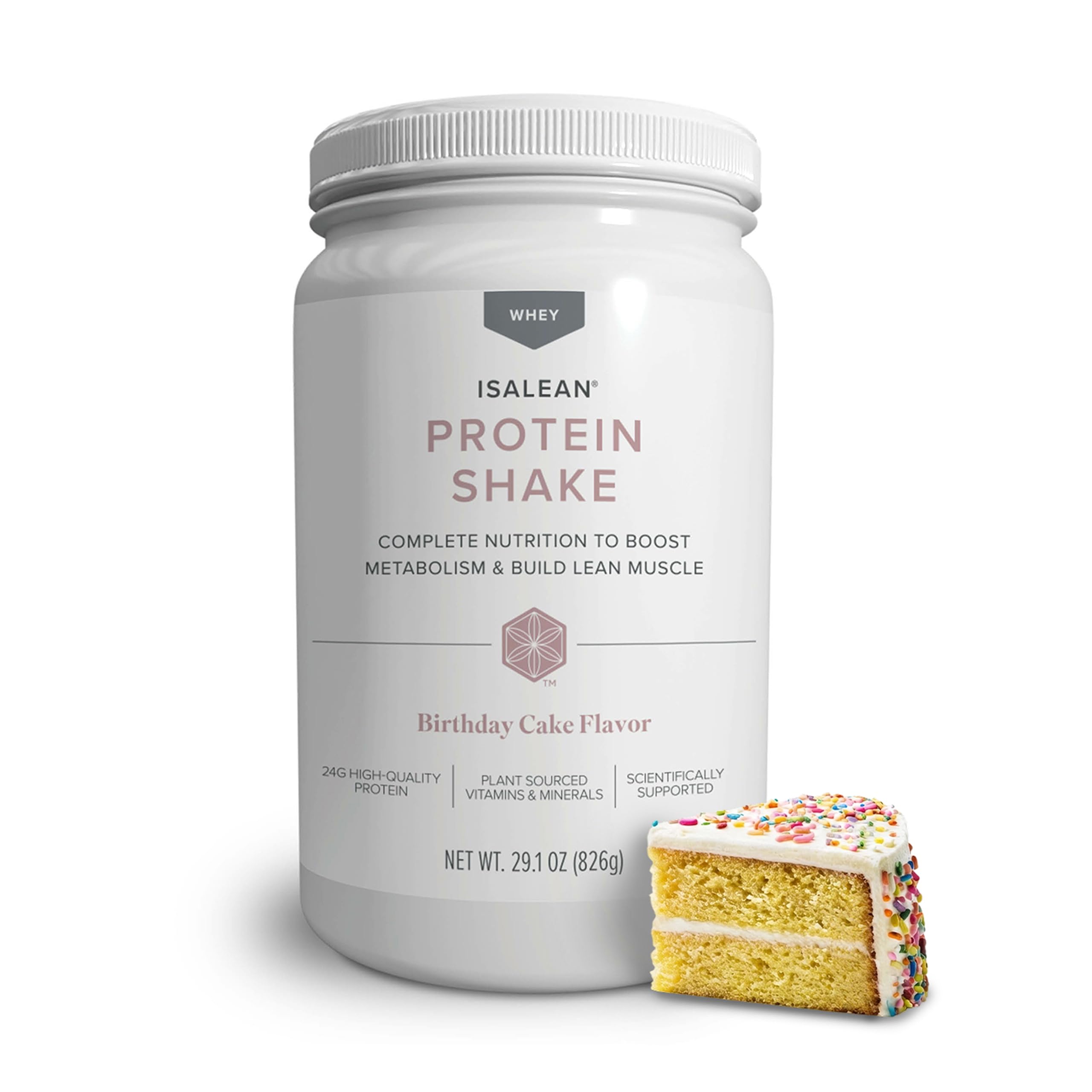 Isagenix IsaLean, 24g Protein Shake, Birthday Cake, 28.1 oz Birthday Cake 28.1 Ounce (Pack of 1)