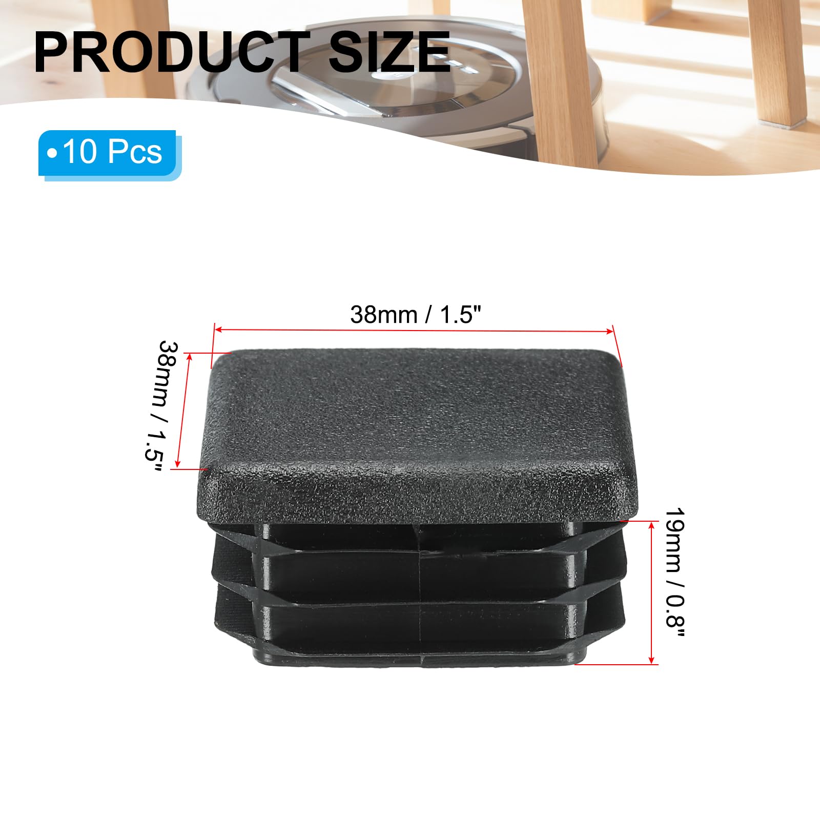 PATIKIL Square Plastic Hole Plugs 1.5inch - Image 2