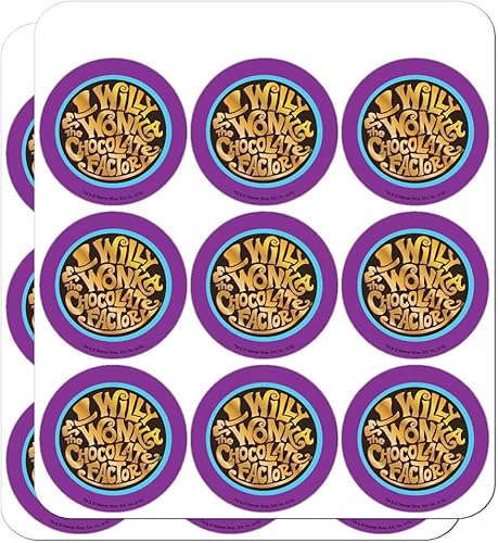 Willy Wonka and The Chocolate Factory Logo Planner Calendario Scrapbooking Craft Pegatinas