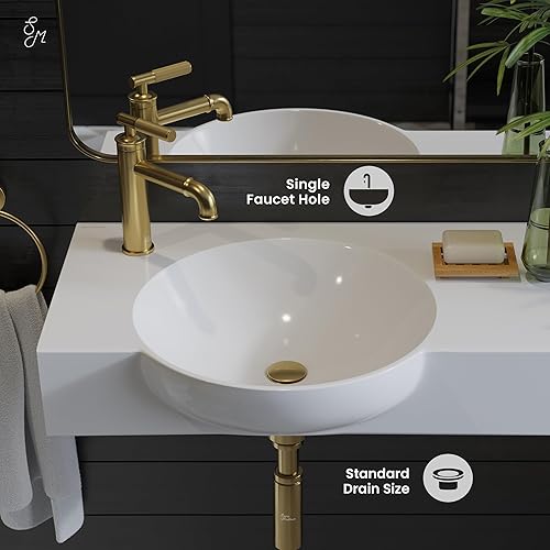 Miniatura 4 de Swiss Madison Well Made Forever SM-WS326 Château 30" grifo lateral izquierdo montaje en pared fregadero de baño, blanco brillante