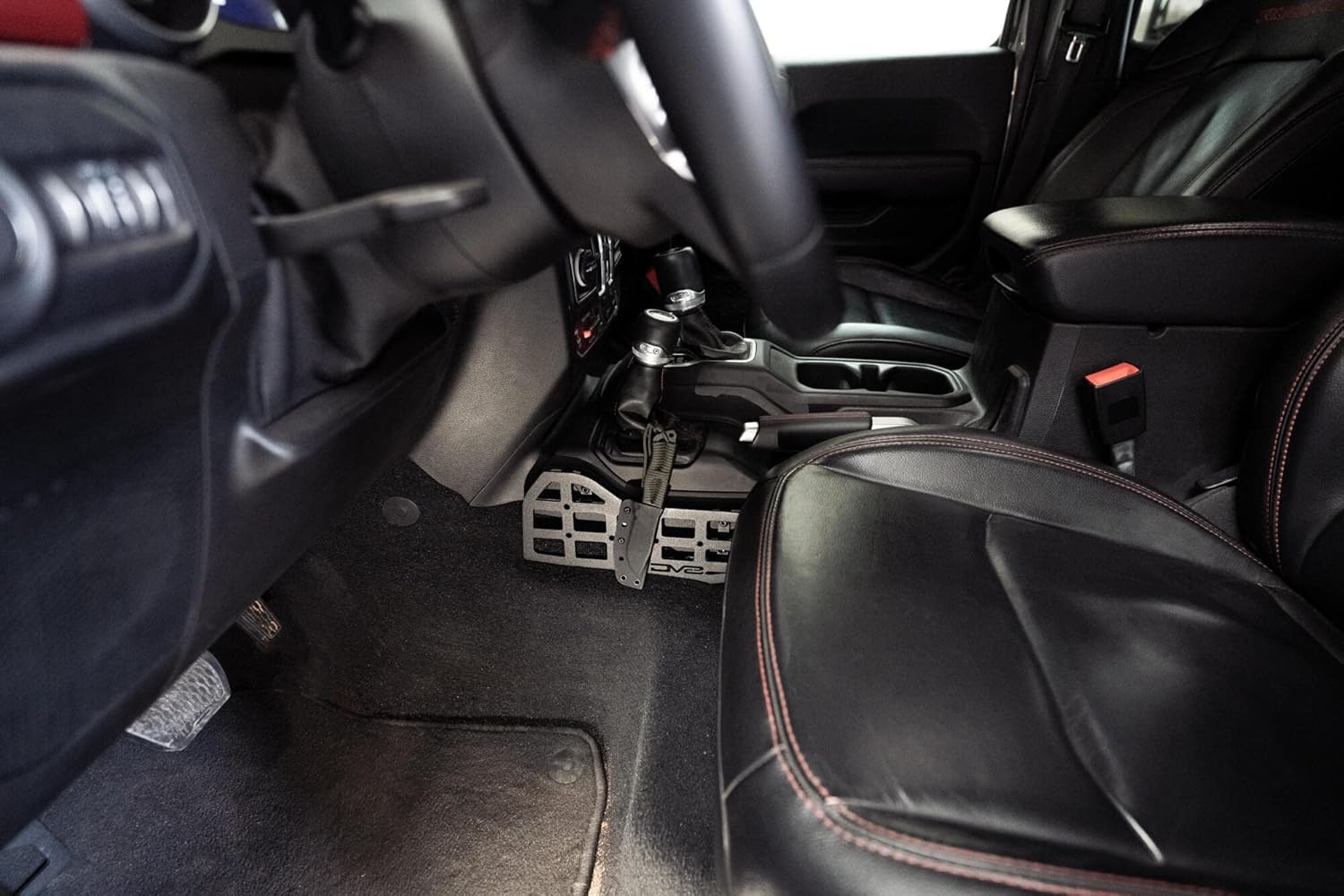 Center Console Molle Panels for 2018-2026 Jeep Wrangler & 2020-2026 Jeep Gladiator | Mount for Pouches, Med-Kits, Tools, Holsters & Other Accessories | Automatic & Manual Transmissions | DV8 Offroad