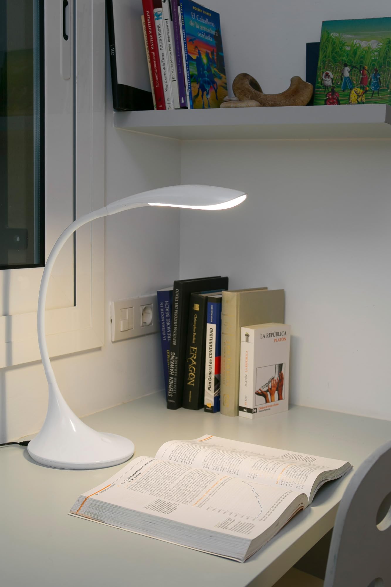 Faro Barcelona 52065 - OTTO Lámpara flexo blanco