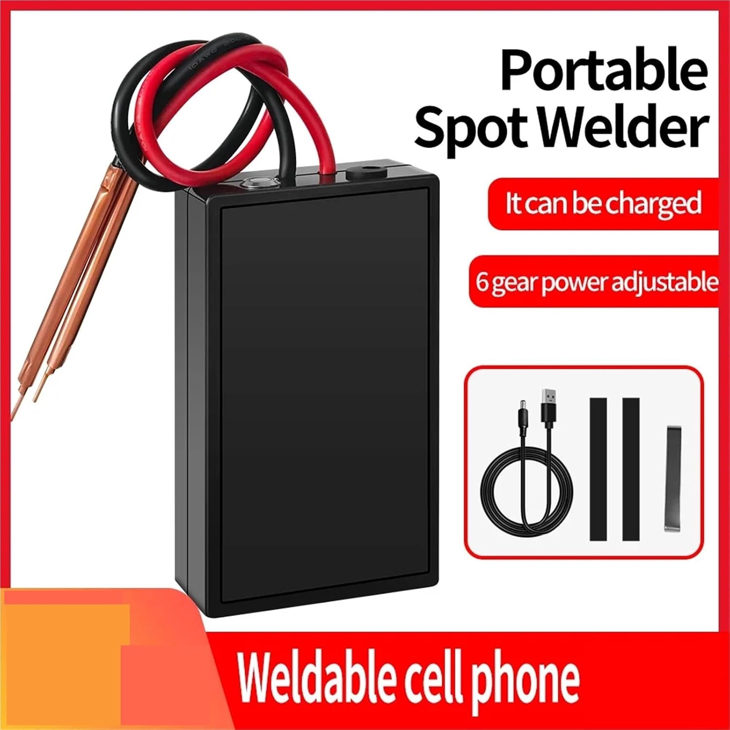 Portable Spot Welder, Handheld DIY Spot Welder Kit 6-speed Adjustable Energy Stora Mini Welding Equipment,Handheld
