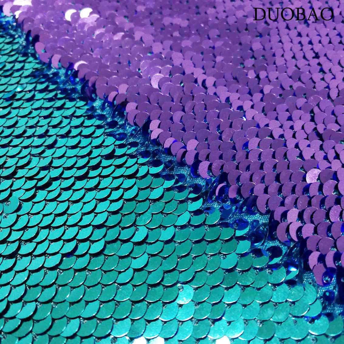 DUOBAO Sequin Fabric Reversible Sequin Fabric by The Yard