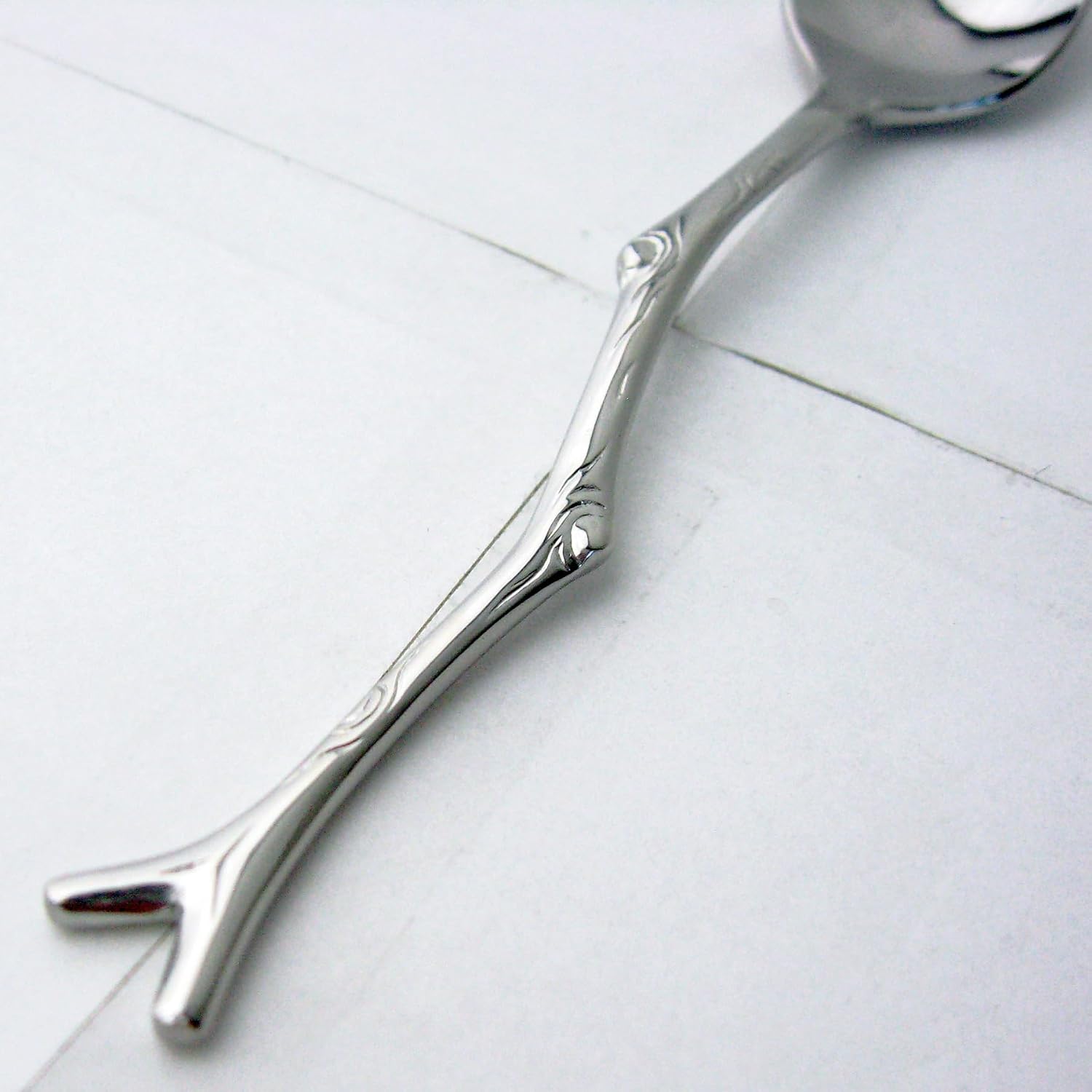 Nagao Twig Coffee Spoon, 4.7 inches (12.0 cm), 5 Bottles + 1 Bottle, 18-8 Stainless Steel, Made in Japan