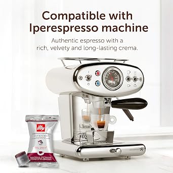 illy Coffee - iperEspresso Capsules x100 - illy Coffee Pods - Intenso Dark Roast - 100% Arabica Coffee Beans - Ideal for Espresso & Cappuccino - Francis Francis Compatible - Individually Wrapped