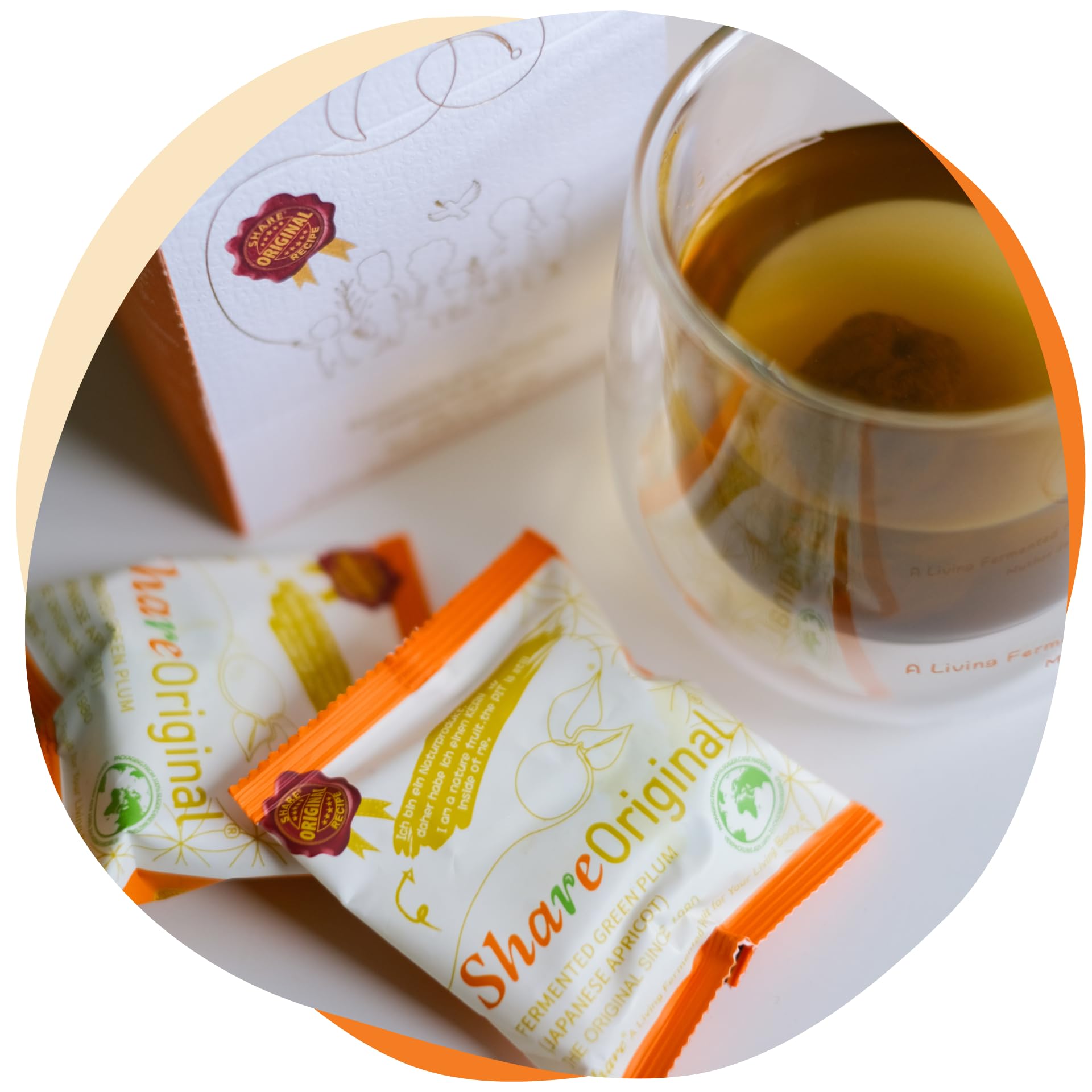 Share Caja de muestra original, 2 ciruelas verdes fermentadas ShareOriginal (albaricoque japonés) y 2 pomelo fermentado SharePomelozzini, naturalmente dulce y ácido, vegano, sin lactosa | ShareSwiss