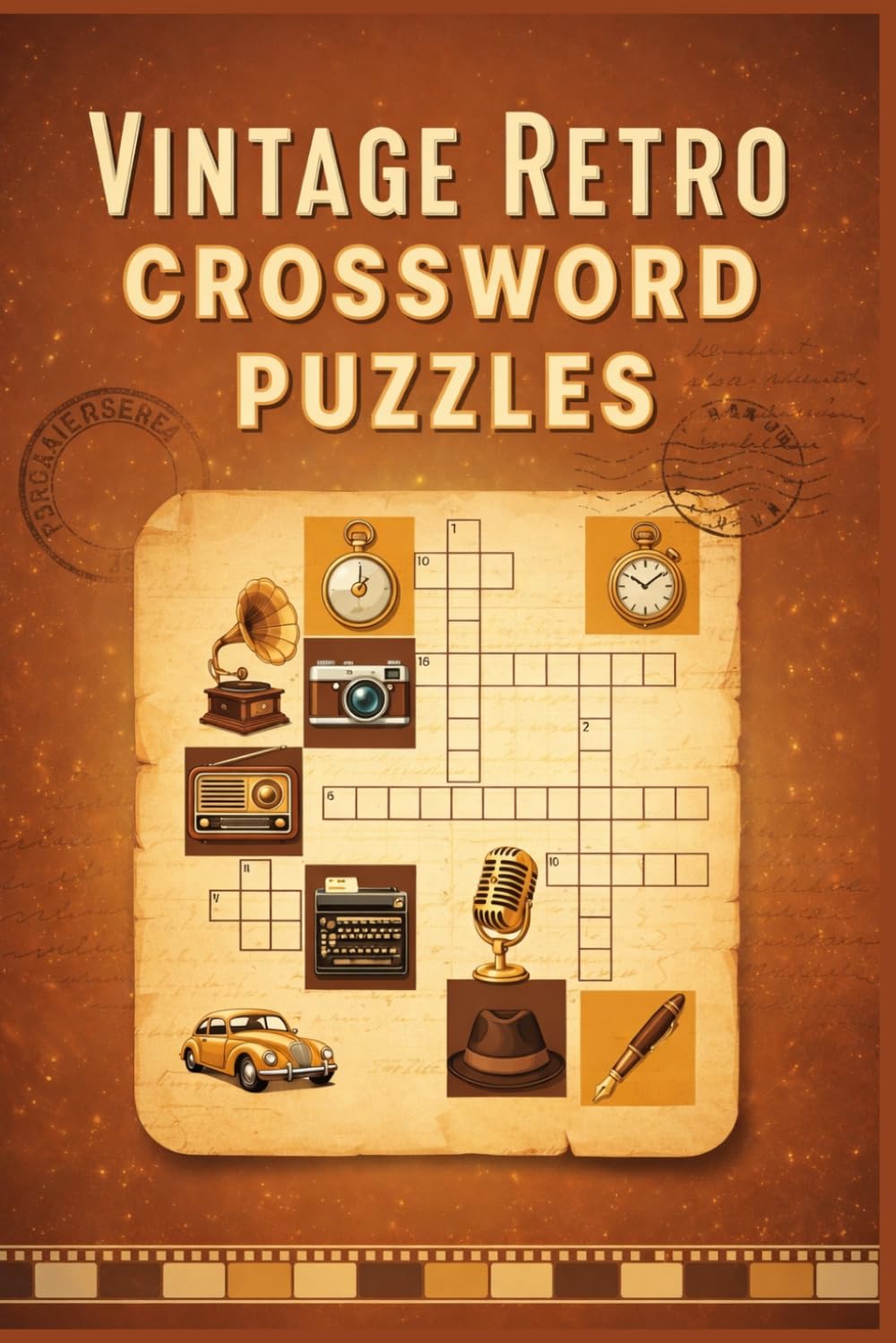 Vintage Retro Crossword Puzzles: 60 Nostalgic Large Print Crossword Puzzles for Adults & Seniors — Classic Throwback Themes — With Solutions