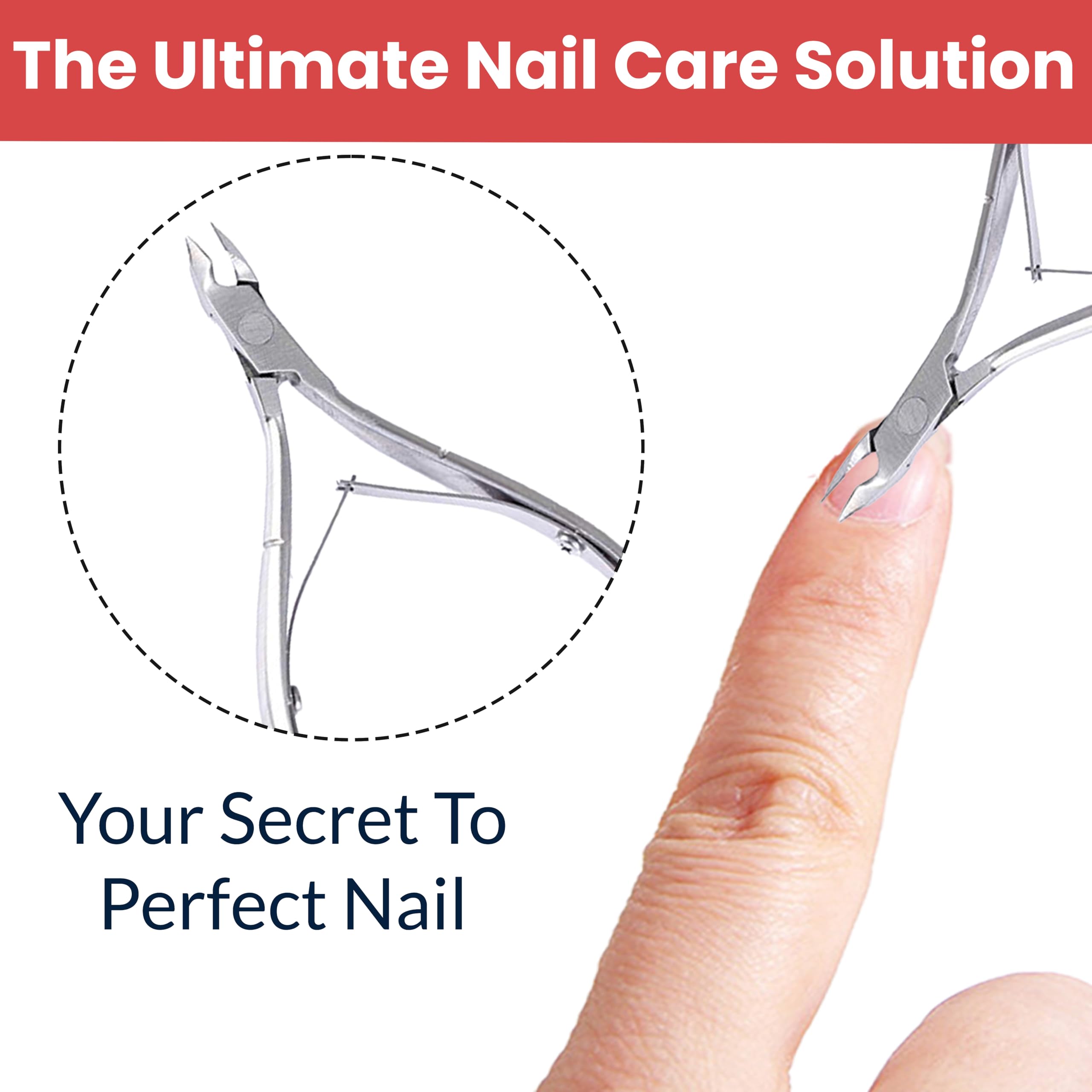 TEMPERIA (1pc) Nail Cuticle Cutter and Pusher - Dead Skin Remover fork, Nail Cleaner for Women & Men - Cuticle Nipper for Pedicure & Manicure - Cuticle Nails Trimmer (HP008) 3