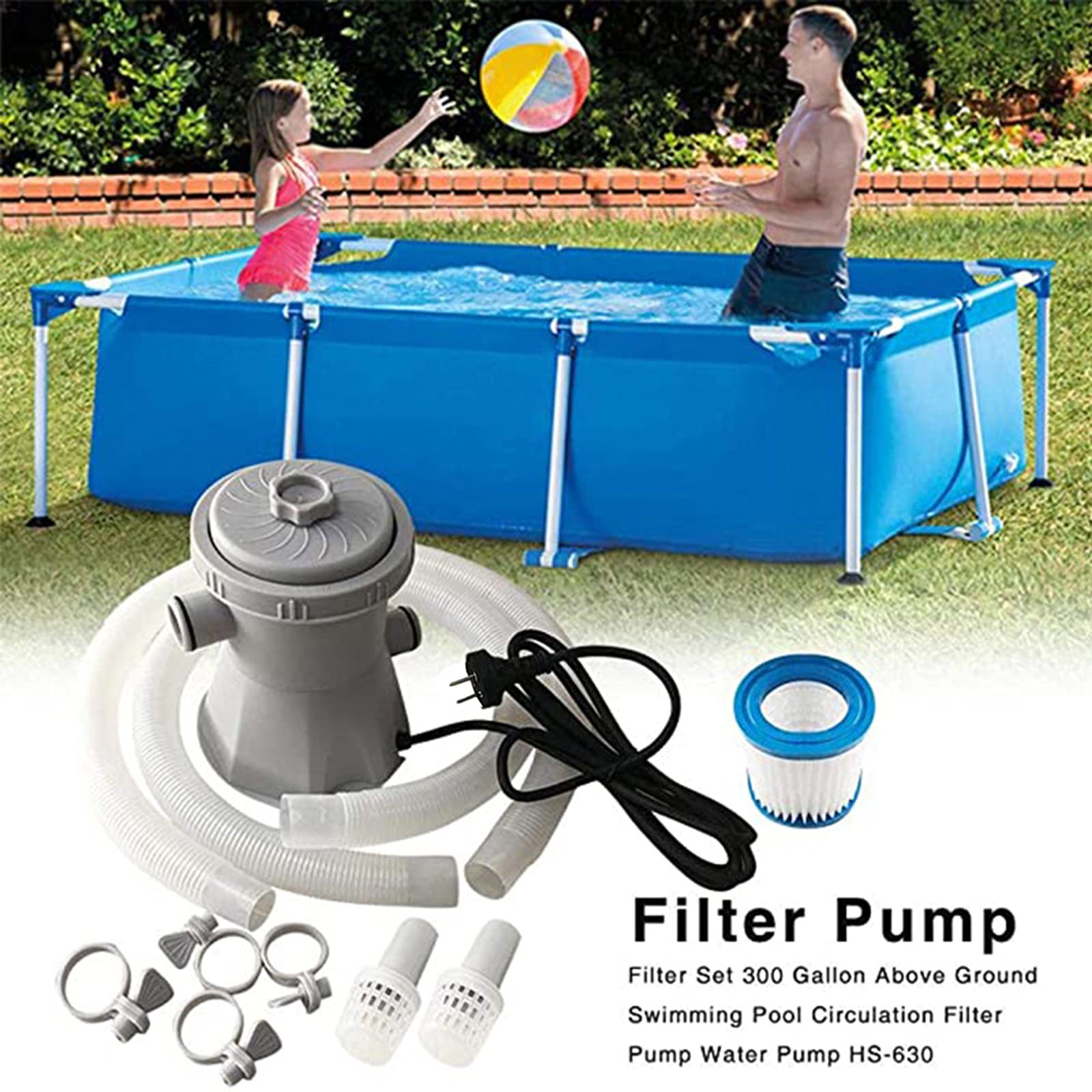 家庭用プール フィルターポンプ BW800GAL Amazon.co.jp: スイミングプール電動フィルターポンプ、屋外
