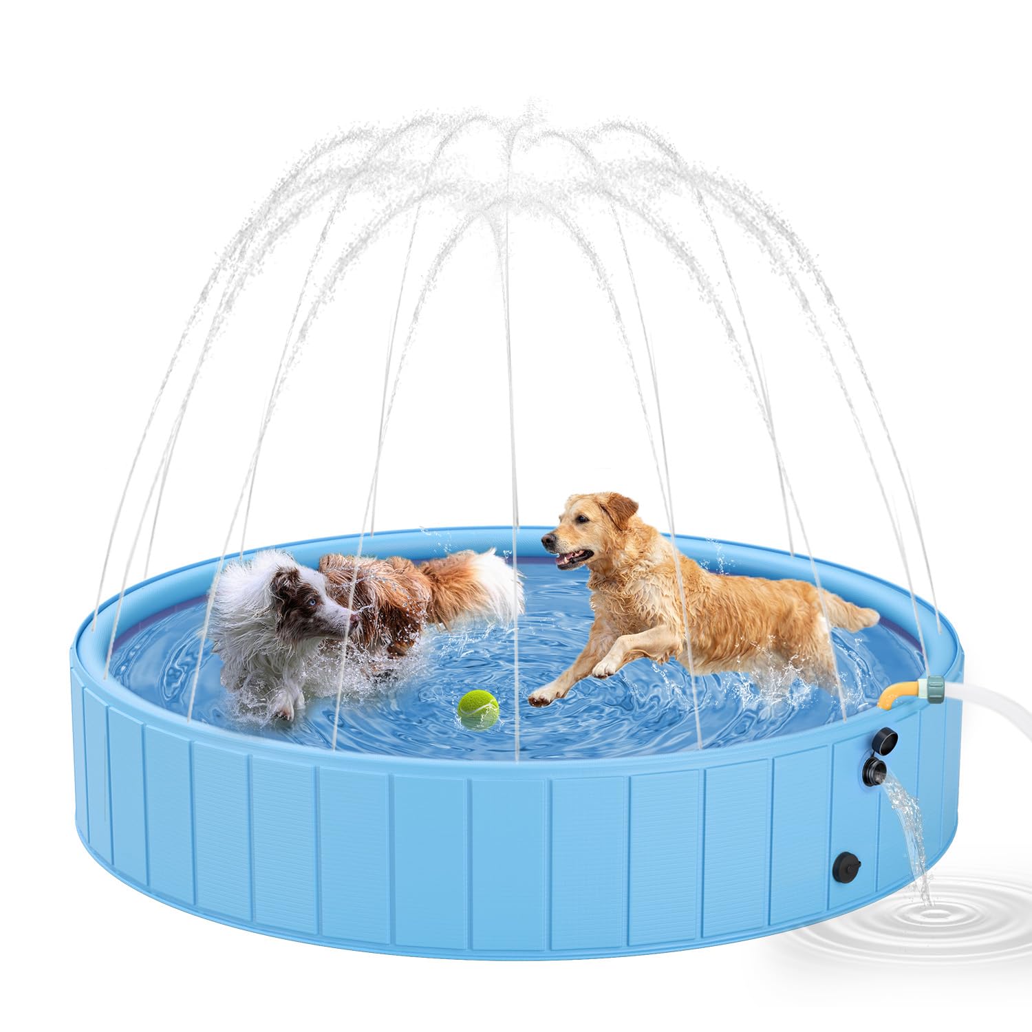YSJILIDE Dog Sprinkler Pool for Large Dogs