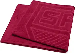 Toalha Felpuda Jacquard São Paulo 70x140 cor vermelha 1 peça