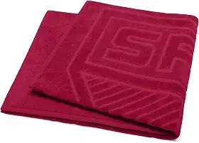 Toalha Felpuda Jacquard São Paulo 70x140 cor vermelha 1 peça