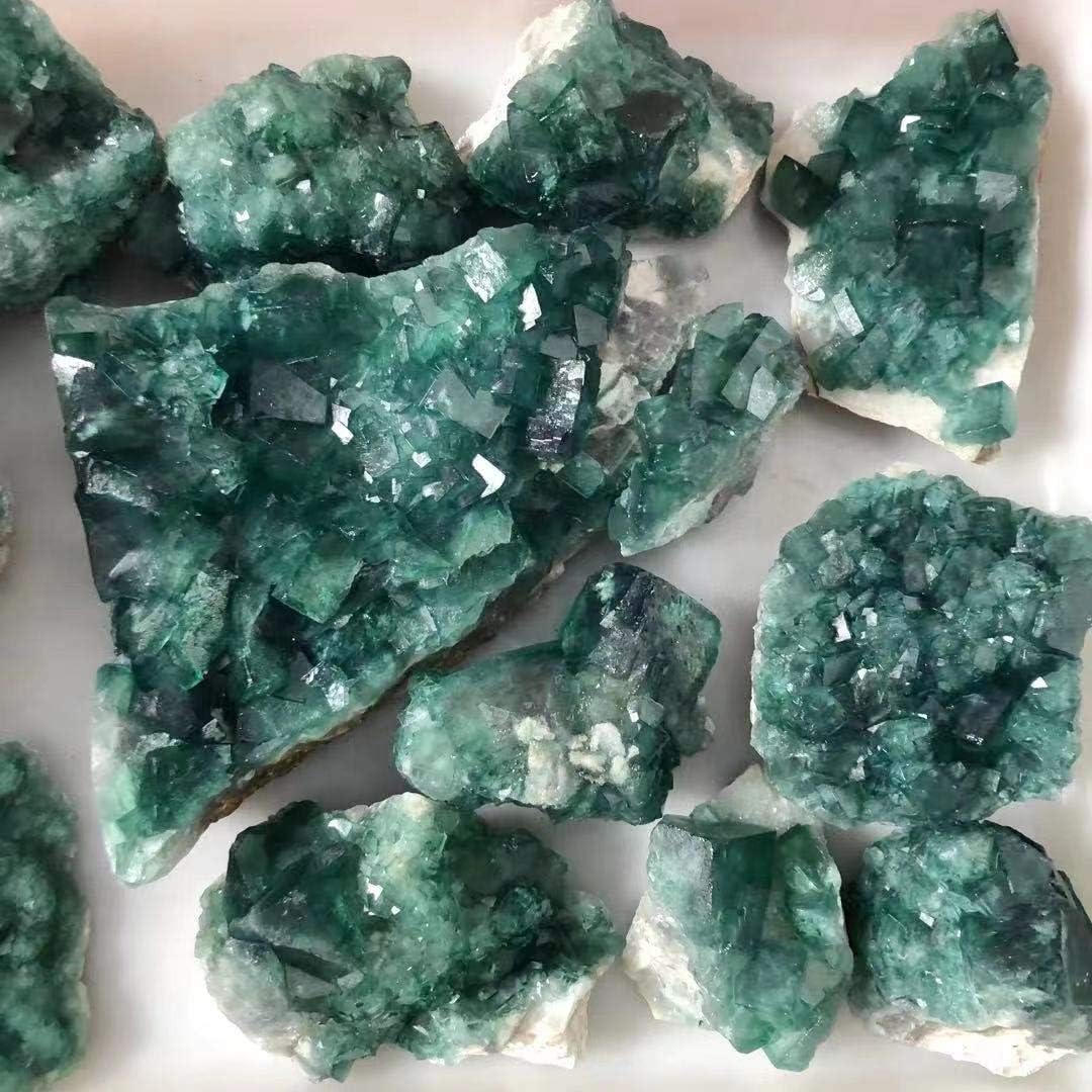 1pc 1000g-1200g Rough Stone Crystal Minerals Specimen Cluster Green Fluorite geode