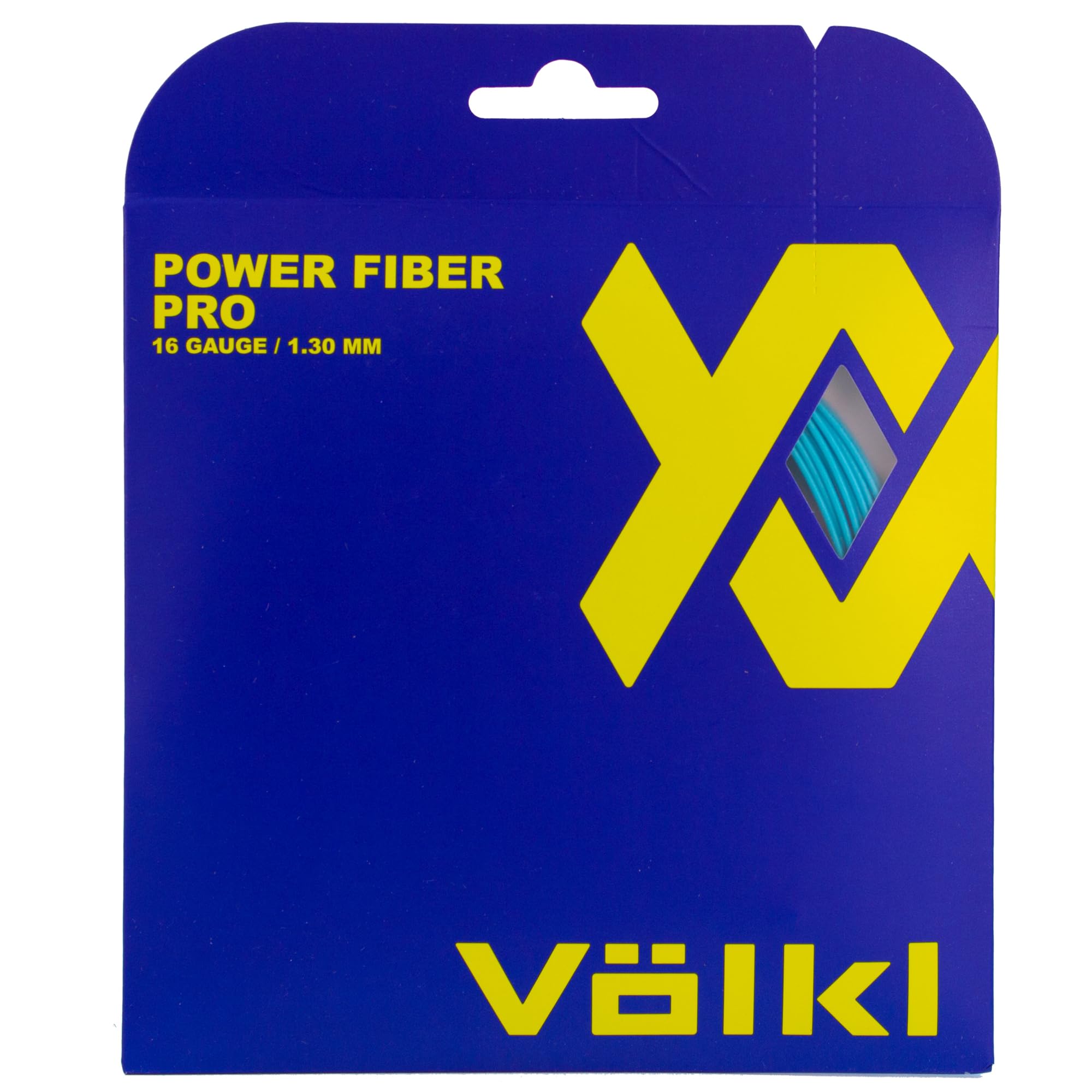 Volkl Power Fiber Pro Tennis String Set, Color- Turquoise, Gauge- 1.30mm — image 1