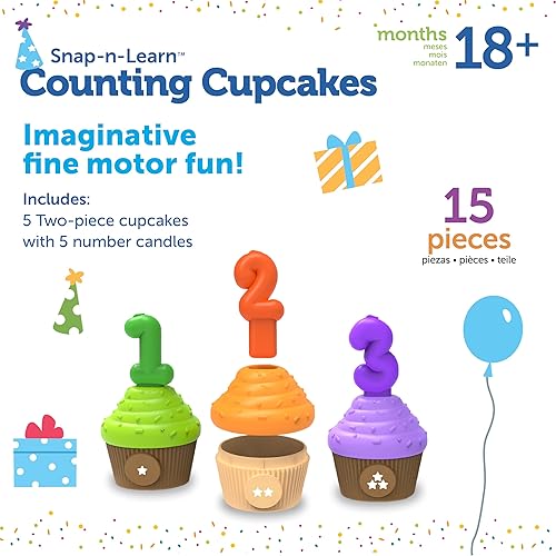 Miniatura 6 de Learning Resources Contando Cupcakes - Juguetes educativos para niños pequeños, actividades de aprendizaje preescolar para niños a partir de 18