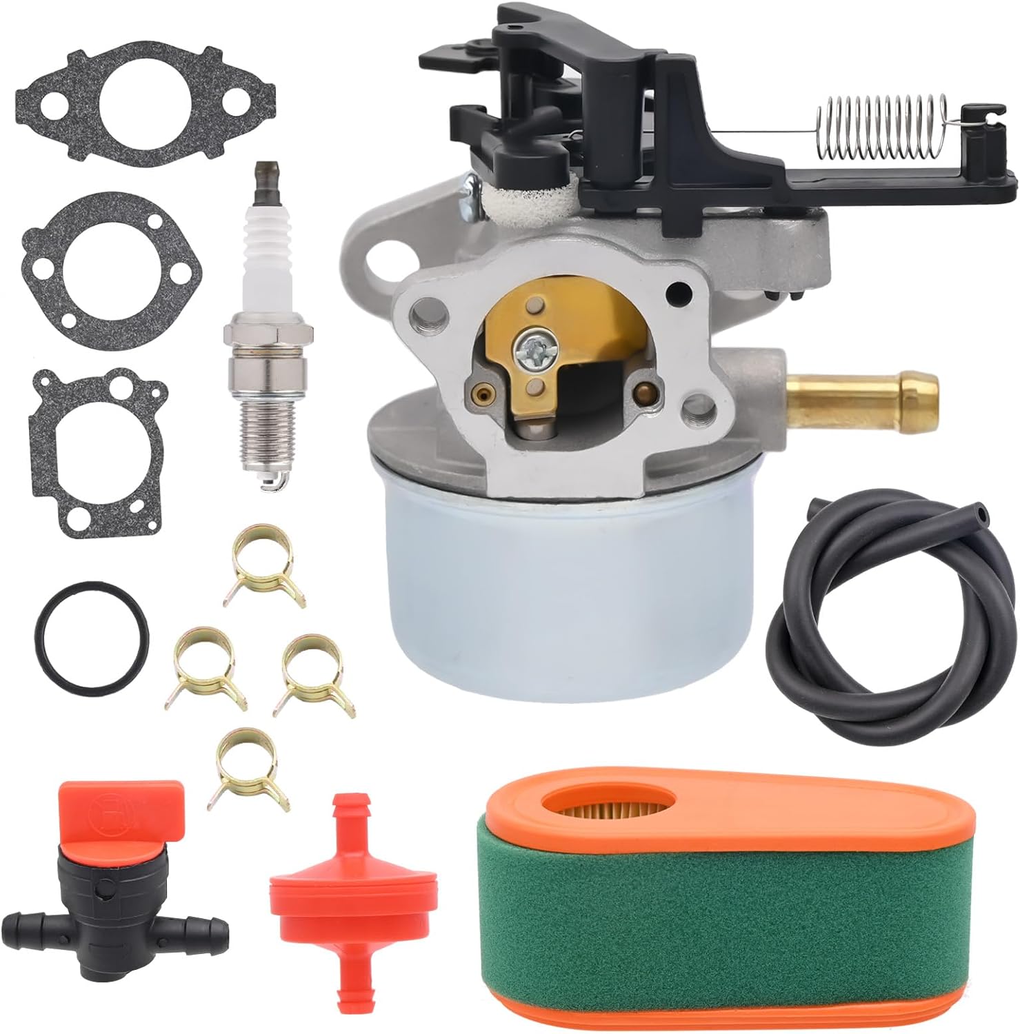 591137 Carburetor for B&S 591597 216852 590780 593380 591137 110P02 110P05 8.75 875 series 190cc Engine 7.75 Hp 8.75 Hp 8.5Hp 190CC 593599 591137 Pressure Washer with 795066 Air Filter
