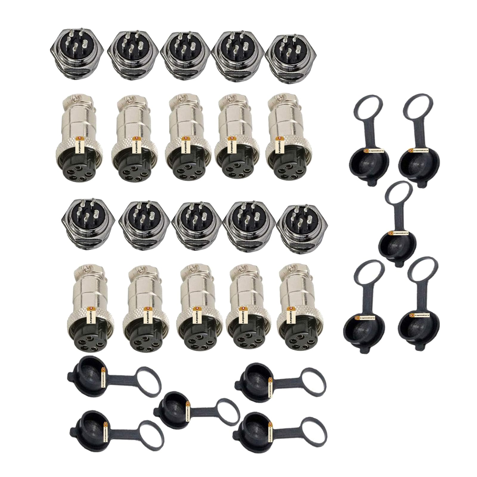 Amazon.com: Lsgoodcare 10Pairs GX16-5Pin Aviation Wire Connector