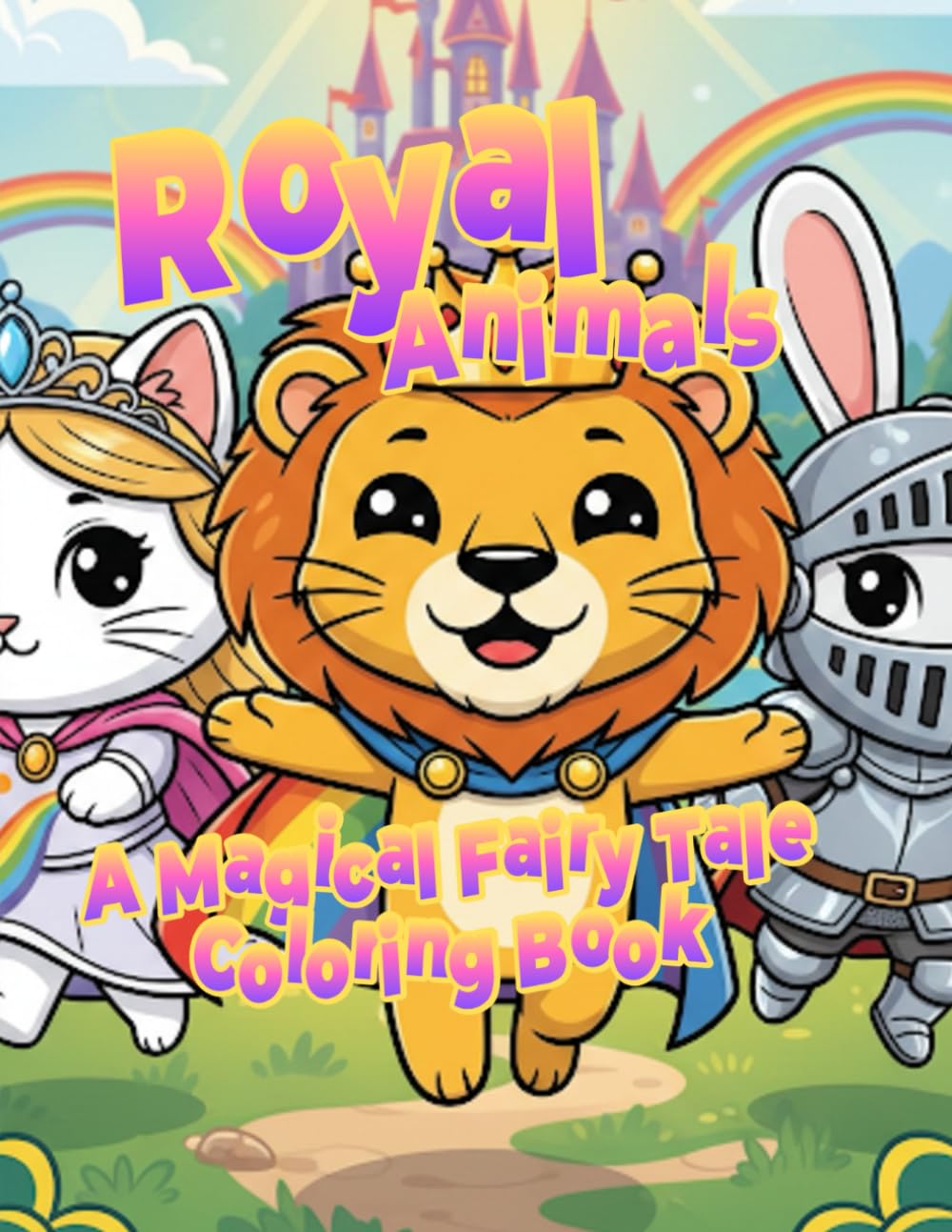 Royal Animals – Fairy Tale Coloring Book for Kids: Princes, Princesses and Brave Knights | Ages 4–8 | Black and White