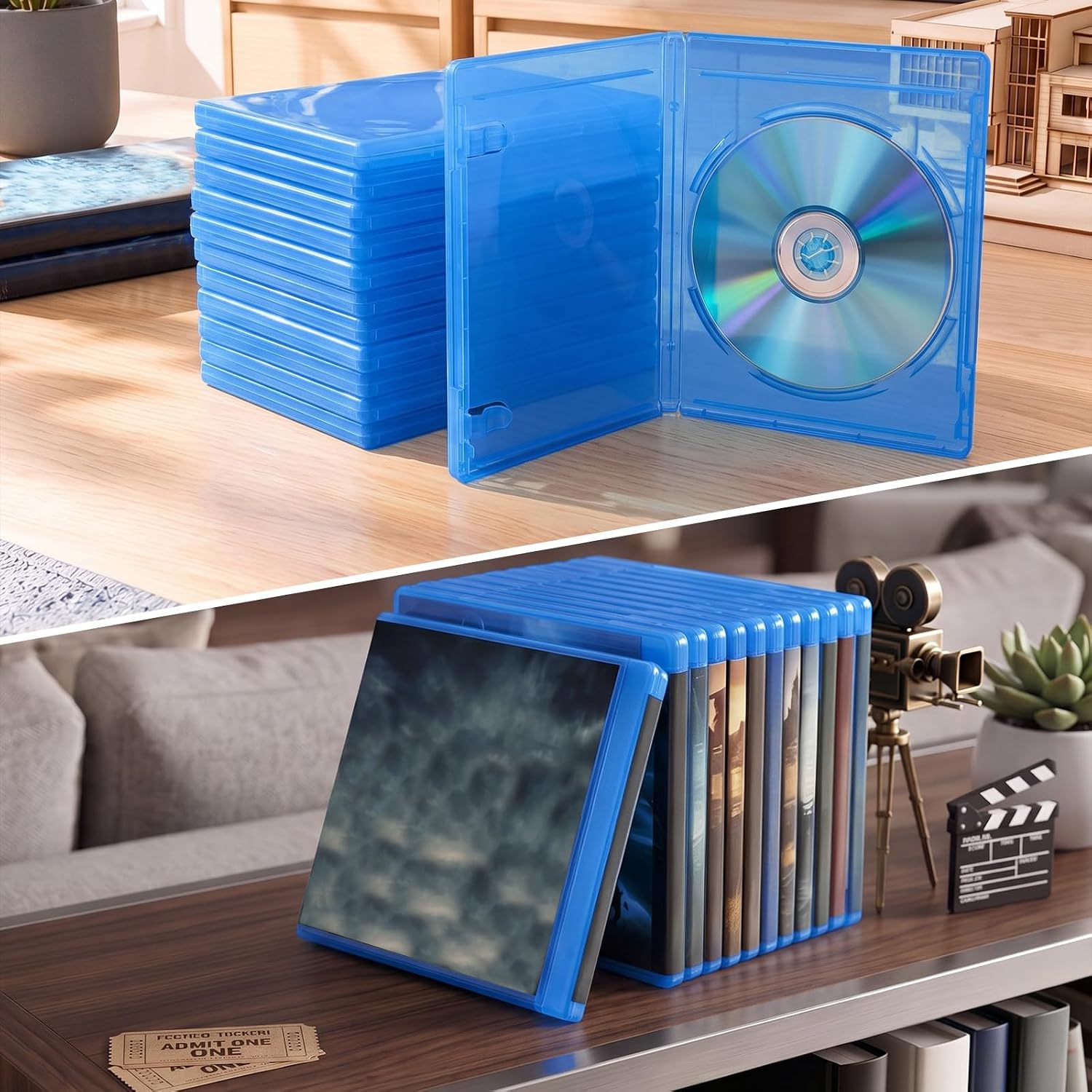 12 Pack Single Disc Replacement Cases, 12mm Standard Size Storage Boxes