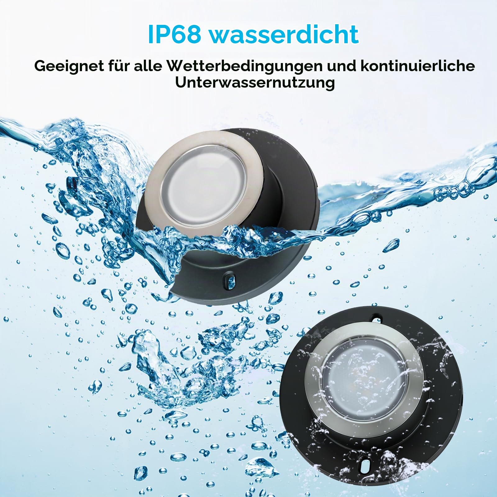 Teichbeleuchtung Unterwasser Netzanschluss, RGB Unterwasser Landschaftsbeleuchtung Netzanschluss mit 4 Lampen und Fernbedienung, IP68 wasserdichte Tauchbeleuchtung für Teiche, Aquarien, Gärten | Unterwasser-Landschaftsbeleuchtung, RGB, tauchfähig, RGB, wa