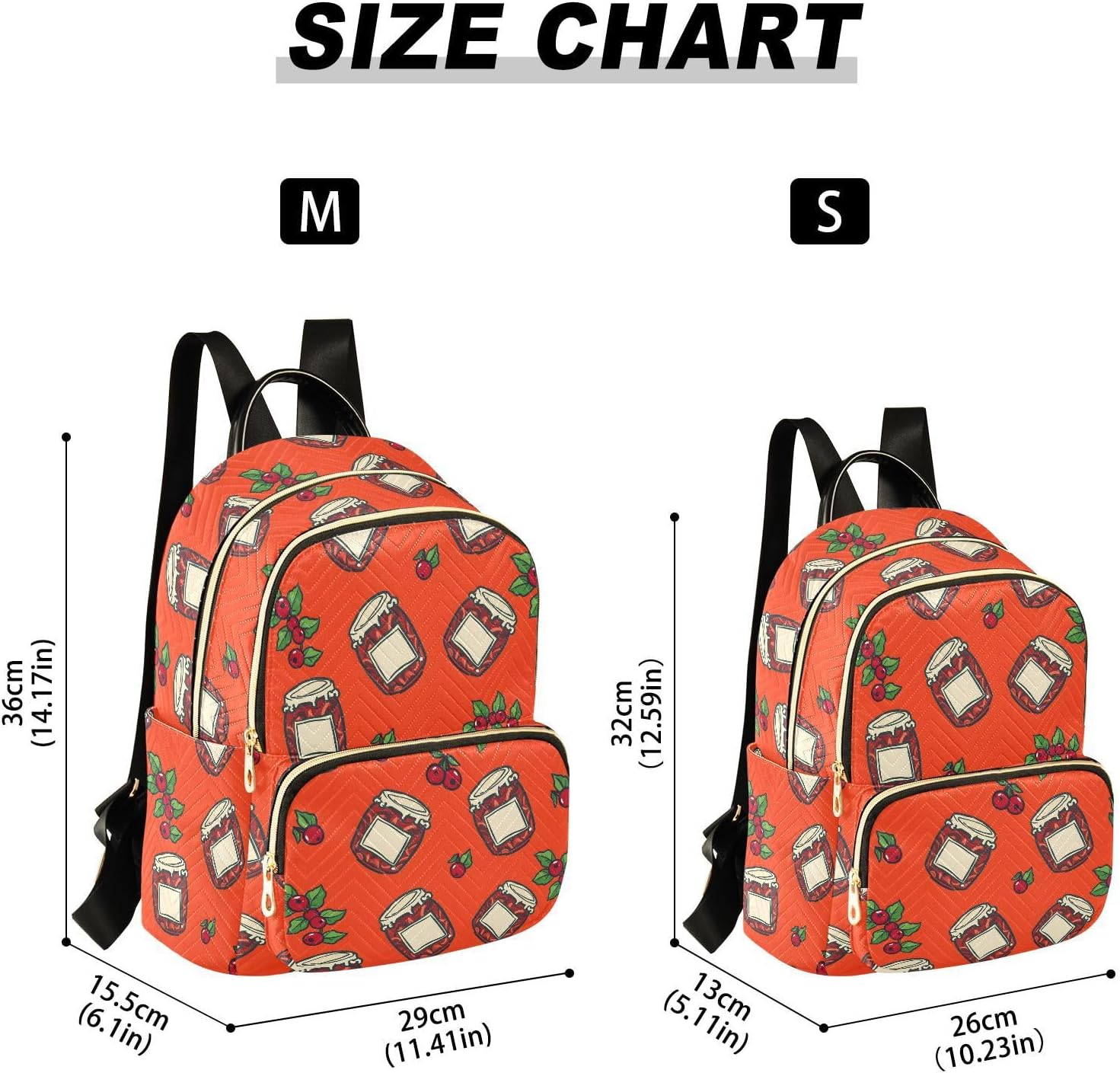 Cranberry Jam Pattern Backpack Purse for Women Shoulder Bag Fashion Daypack Ladies Handbag Lightweight Travel Bag Rucksack