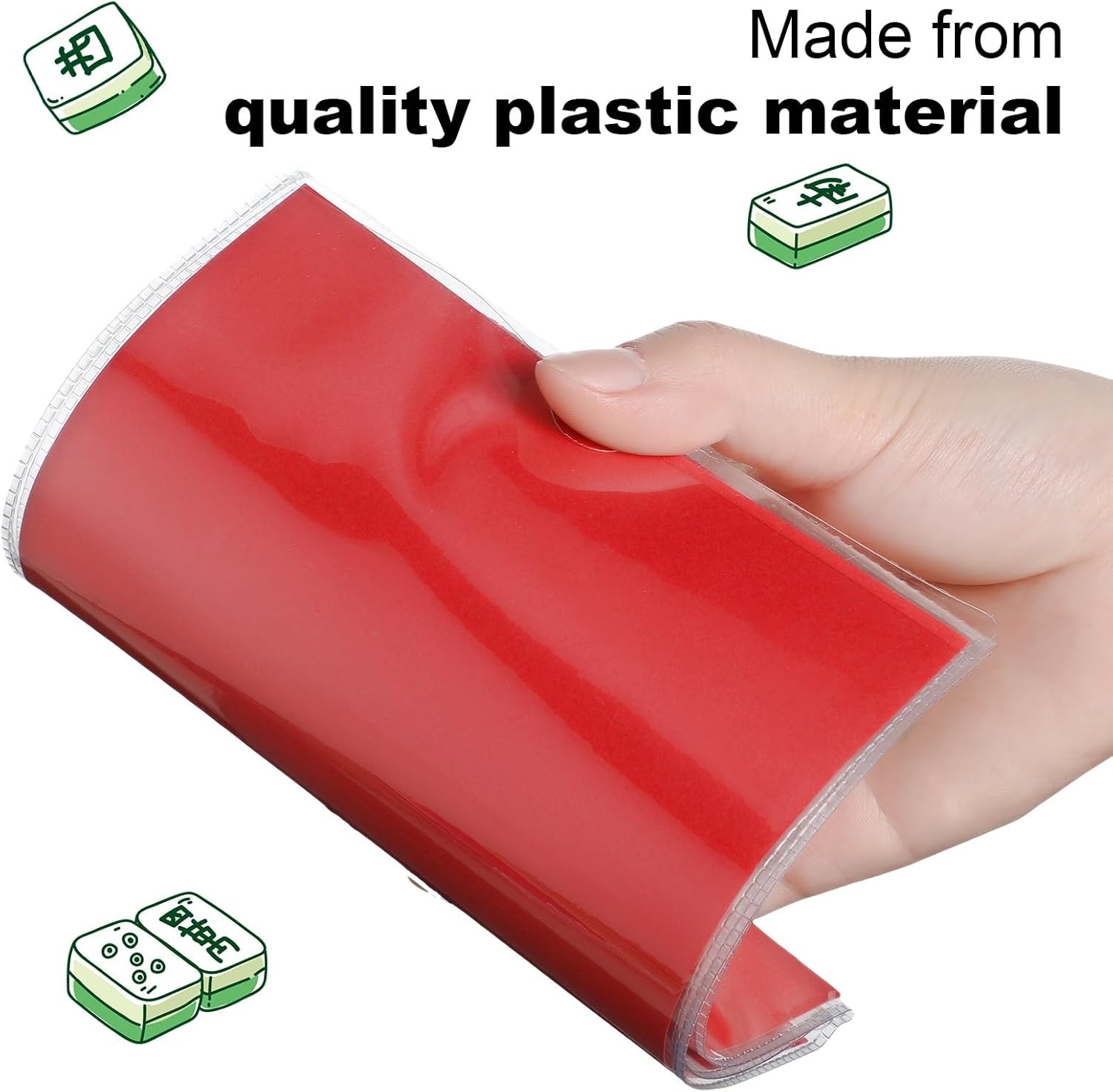 RattanView 4 Pcs 2026 Mahjong Card Protector Cover Holder Accessories 6 1/8" X4 3/4" Plastic Clear Large Scorecard Cover Mahjong Sleeve Case Gifts Fit Large Print Size(8 Pcs)