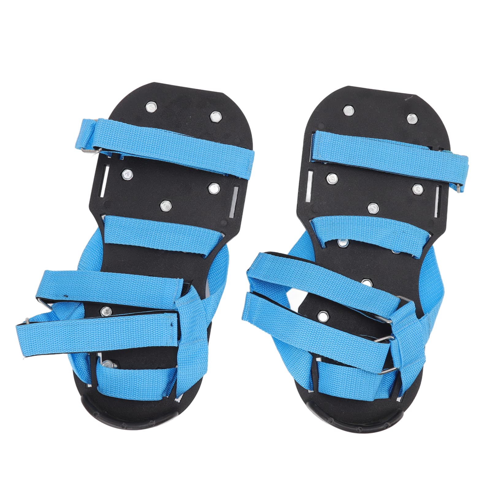 Chaussures aérateurs de pelouse, Chaussures à Pointes scarificateurs de Jardin pour l’aération du Sol, Base en Alliage d’Aluminium avec Semelle en ABS et Boucles en Nylon réglables