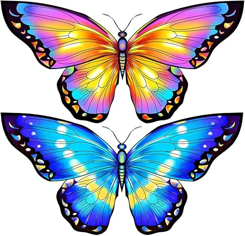 Miniatura 6 de HONBO Cometas de mariposa para niños y adultos, cometa grande para principiantes de 55 x 28 pulgadas para niños de 4 a 8 años, fácil de volar