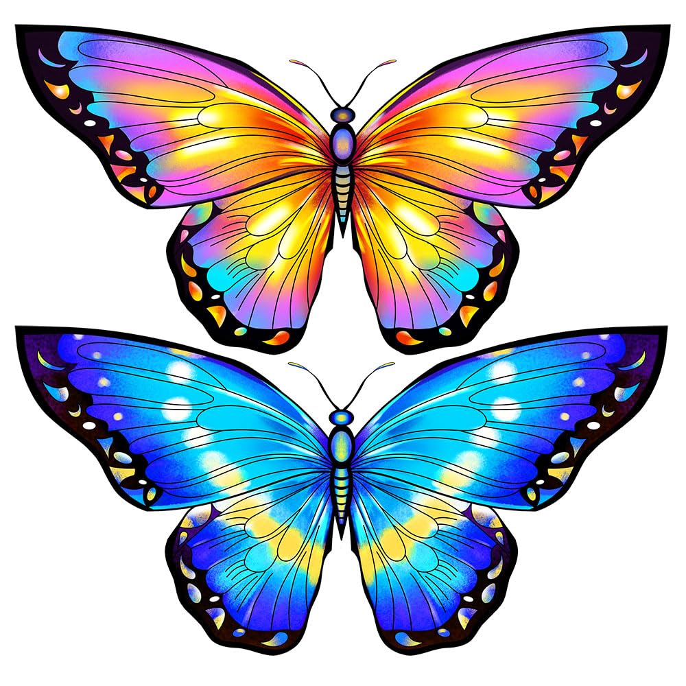 HonboButterfly Kites for Kids & Adults,55" x 28" Large Beginner Kite for Kids Ages 4-8,Easy to Fly for Beginners, Each Kite with 300ft Line Handle,Beach Kites for Outdoor Activities & Family Trip