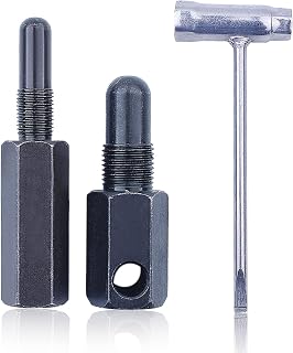 Adefol Universal Metal Piston Stop, 10 & 14mm Piston Stop Tool with Chainsaw Scrench for 2 Stroke & 4 Stroke Flywheel Clutch Removal on Chainsaws, Trimmers and Small Engines