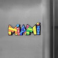 Vista 3 de BRITTO Romero - Imán decorativo de goma multiusos (tamaño grande), diseño de Miami (palabra)
