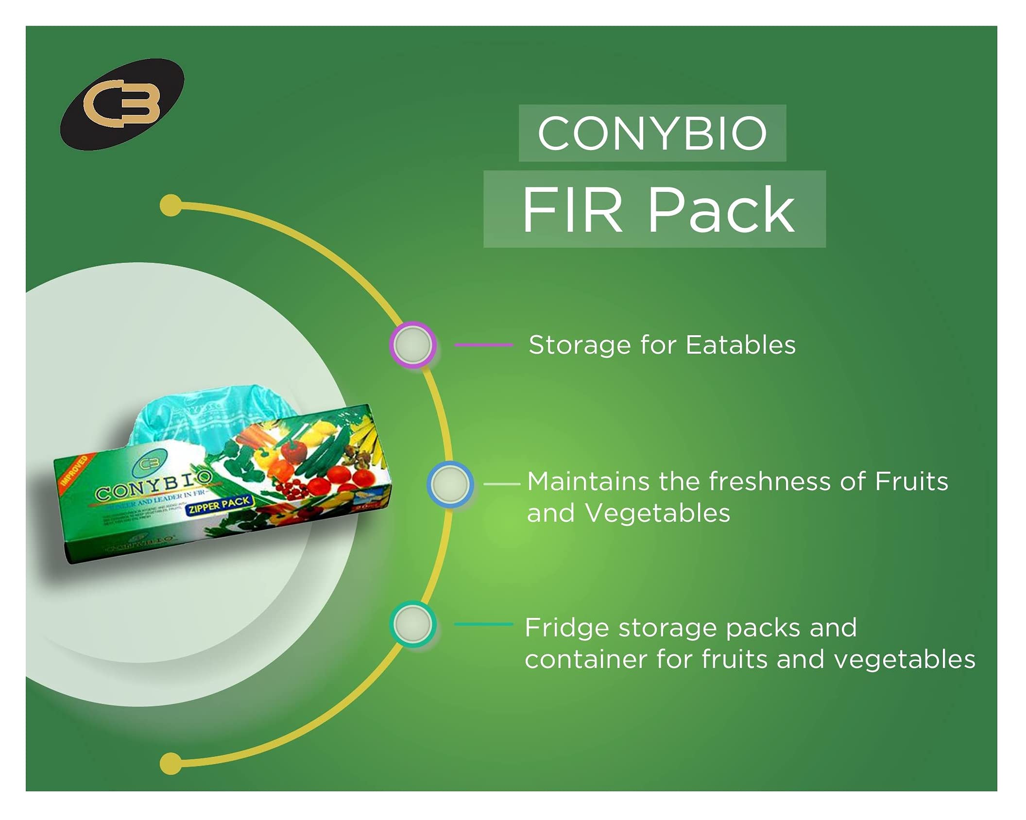 Buy Conybio FIR Commercial Zipper Pack NonToxic Plastic with Bio