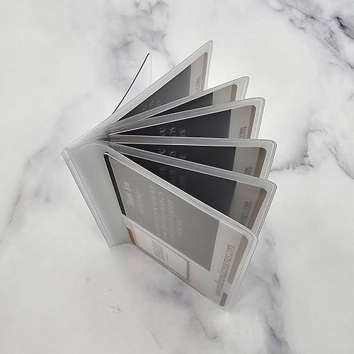 Miniatura 9 de Paquete de 2 carteras insertos de vinilo de plástico transparente para fotos y tarjetero triple 6 páginas, Trifold 6 Página, Trifold 6 Página