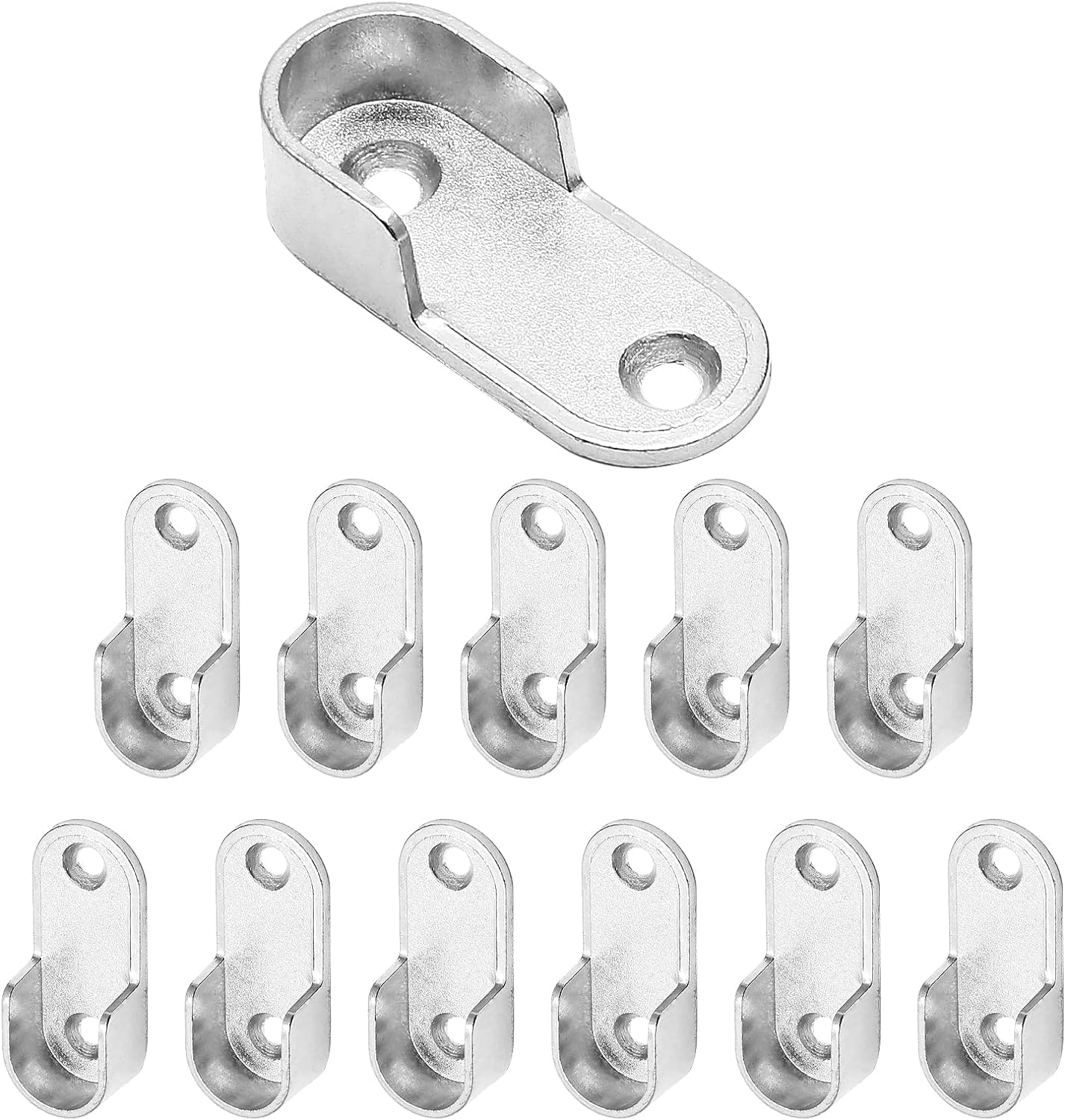 4basix Oval Closet Rod End Support (Pack of 6 Set)